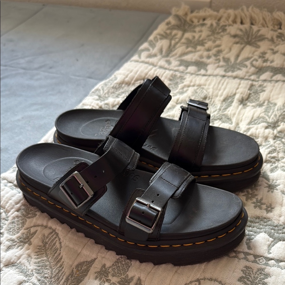Dr. Martens Black Leather Sandals